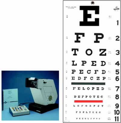 Optec 1000 Vision Tester Chart